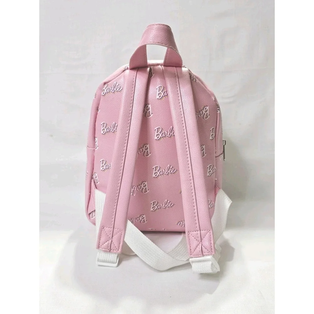 Barbie‎ Mini Backpack Pink Barbie Logo Bag Faux Leather 8.5